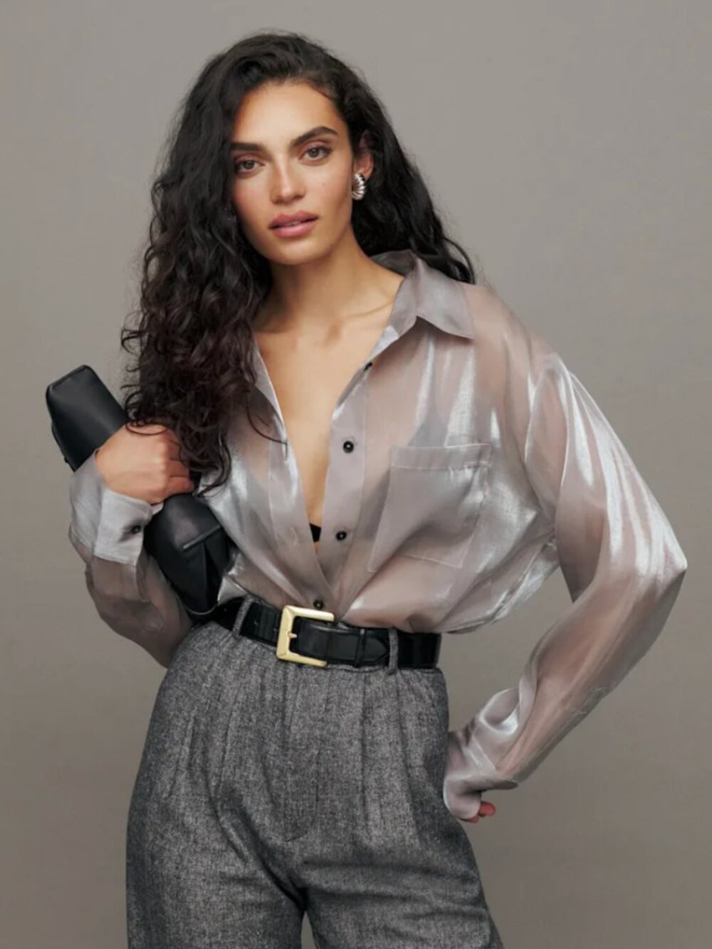 Reformation Oversized Sheer Shirt